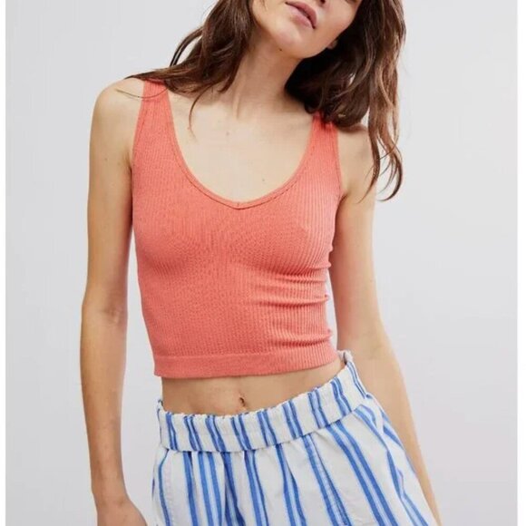 FREE PEOPLE NWT Solid Rib Brami / Emberglow - xs/small - Picture 1 of 8